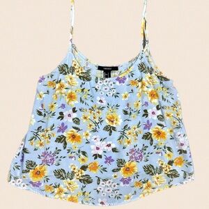 Forever 21 Floral Pastel Swing Tank Top